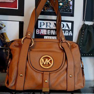 MICHAEL KORS pebbled leather satchel